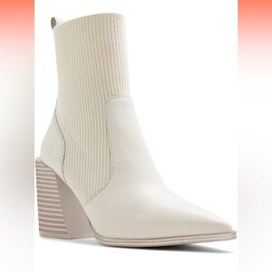Elegant Creamy White Ankle Boots